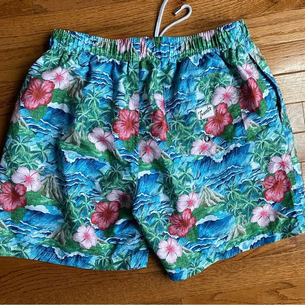 FRANKS Mens $89 Volcano Oahu Swim Shorts Trunk Suit XL NWOT